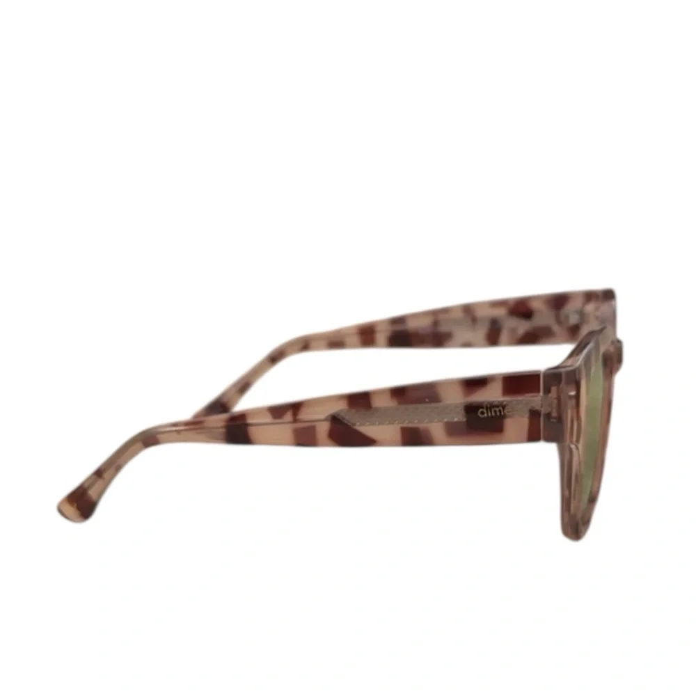 DIFF Brea Tortoise Cream Square Pink‎ Lenses Sunglasses
